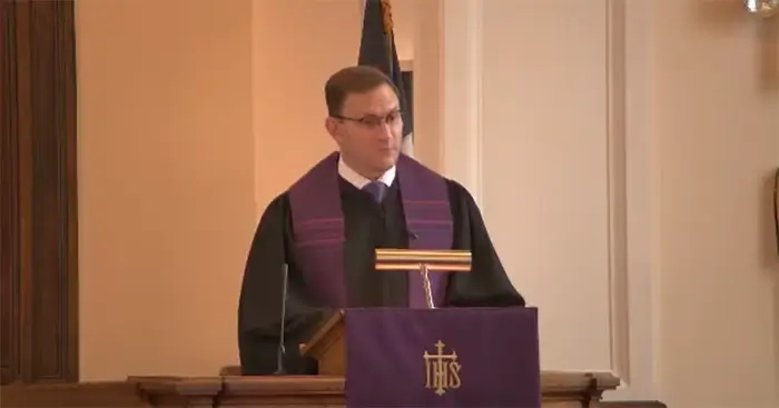 rev. dr. steven savides at first congregational united church of christ church in georgetown, oh